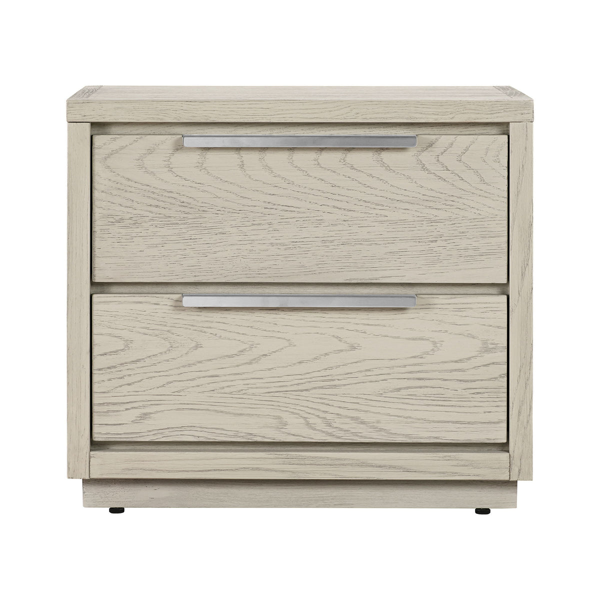Abbey - 2 Drawer Nightstand - Gray Oak - Premium Accent Nightstands from Armen Living - Just $517.50! Shop now at brett interiors