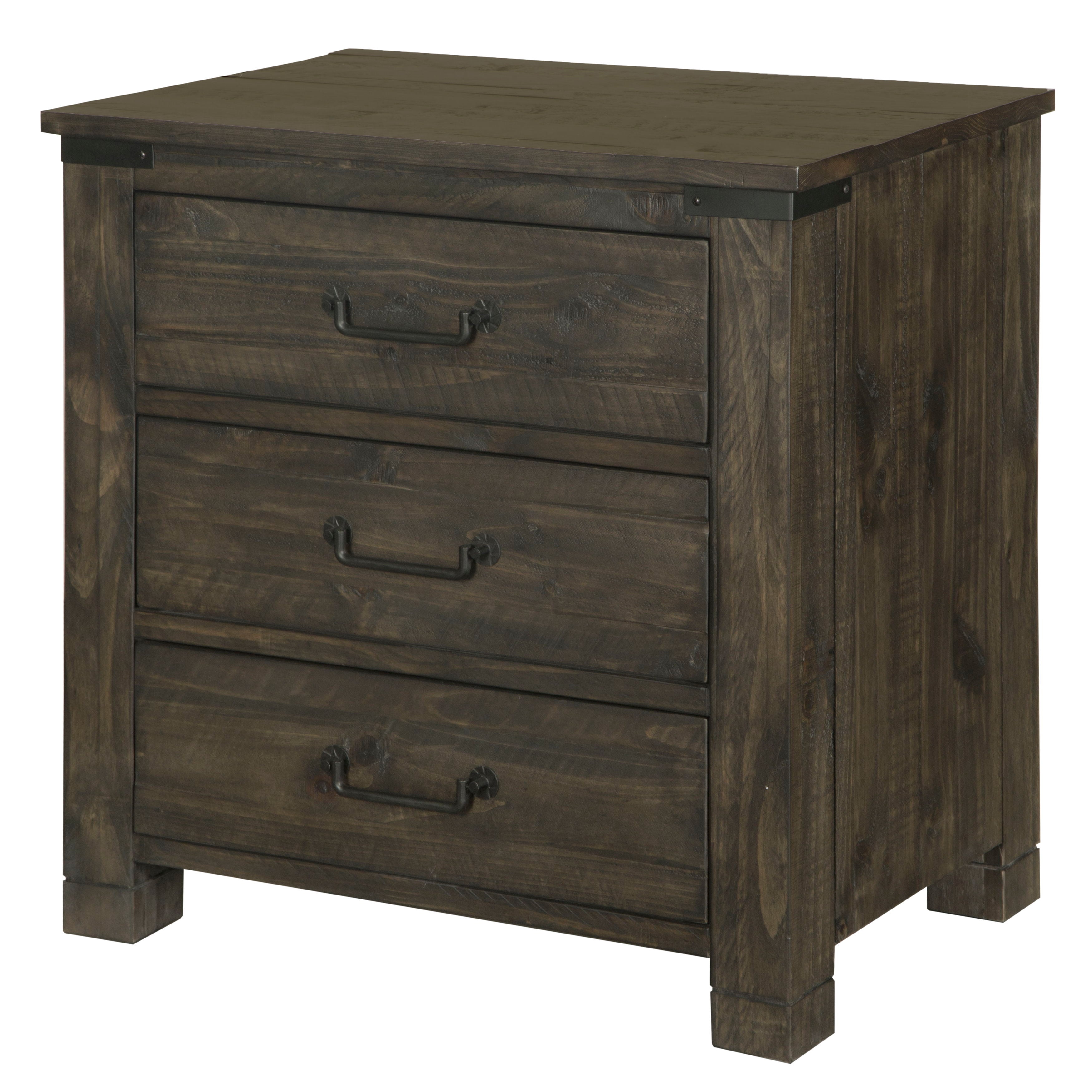 Abington - 3 Drawer Nightstand - Weathered Charcoal - Premium Accent Nightstands from Magnussen Furniture - Just $769! Shop now at brett interiors