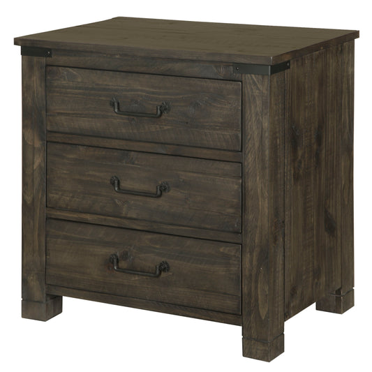 Abington - 3 Drawer Nightstand - Weathered Charcoal - Premium Accent Nightstands from Magnussen Furniture - Just $769! Shop now at brett interiors