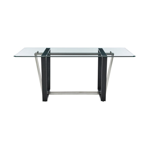 Kai Anastasia - Rectangular Glass Dining Table Set - Brushed Base - Premium 5 Piece Dining Room Sets from Armen Living - Just $3065! Shop now at brett interiors