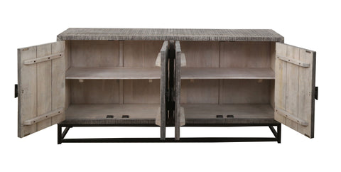 Noble - Four Door Sideboard - Spinner Brownish Gray - Premium Credenzas from Coast2Coast Home - Just $4537.50! Shop now at brett interiors