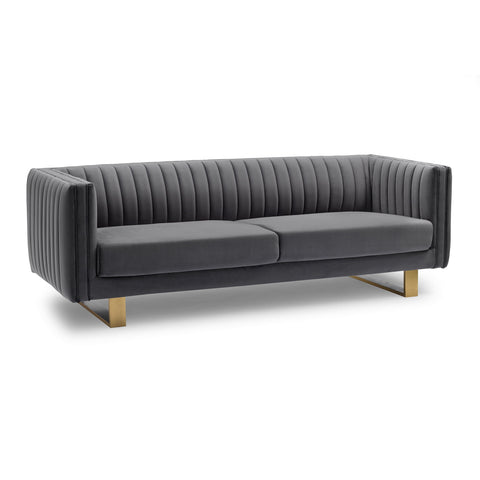 Delilah - Velvet Square Arm Sofa - Premium Stationary Sofas from Armen Living - Just $1517.50! Shop now at brett interiors
