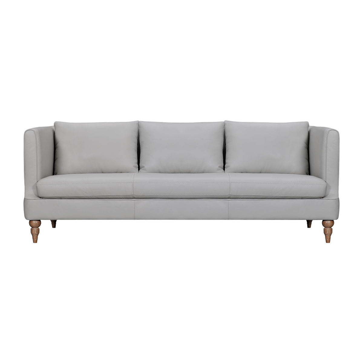 Vincenza - 85" Leather Sofa - Premium Stationary Sofas from Armen Living - Just $3940! Shop now at brett interiors