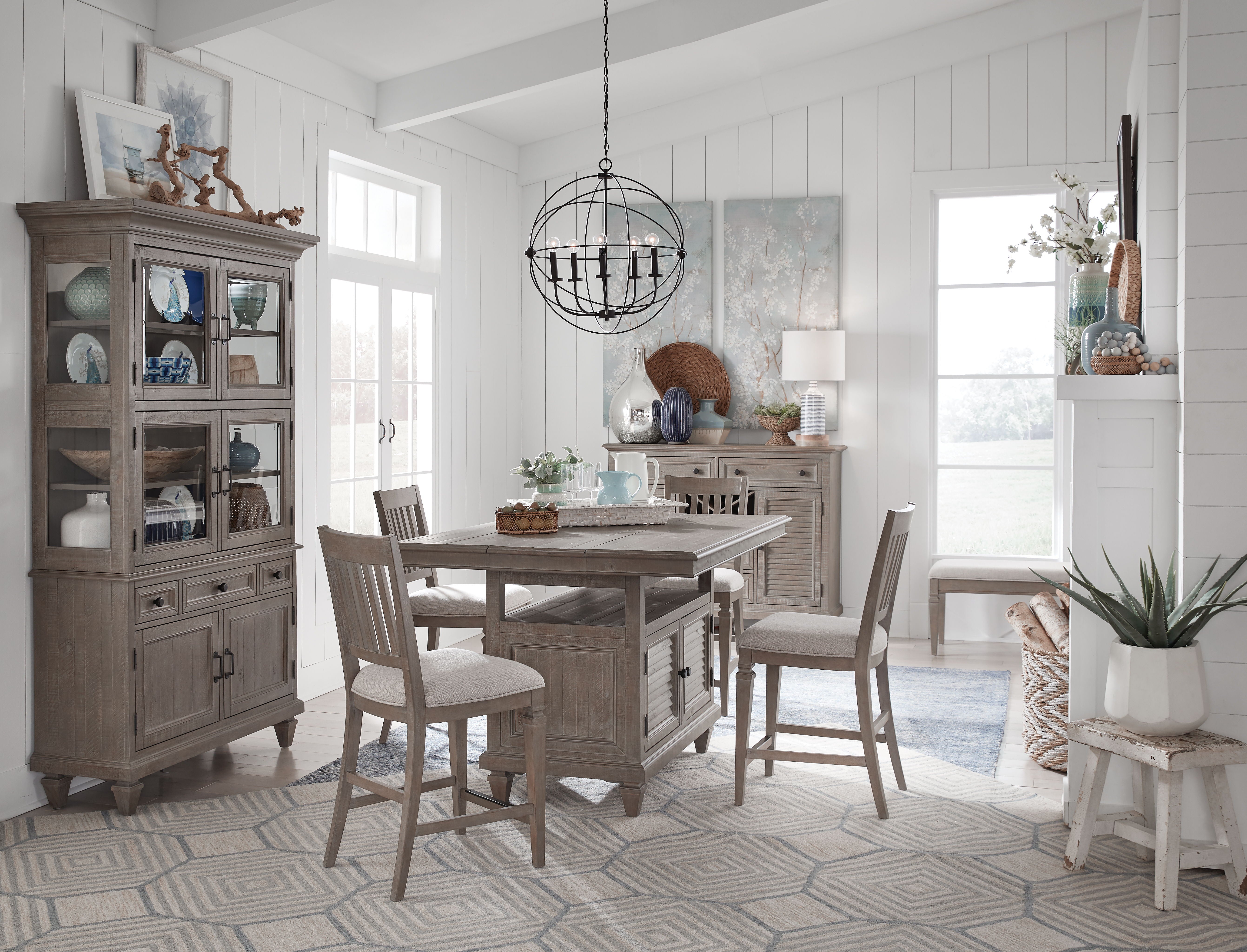 Lancaster - Counter Dining Chair With Upholstered Seat (Set of 2) - Dovetail Grey - Premium Chair Sets from Magnussen Furniture - Just $550! Shop now at brett interiors