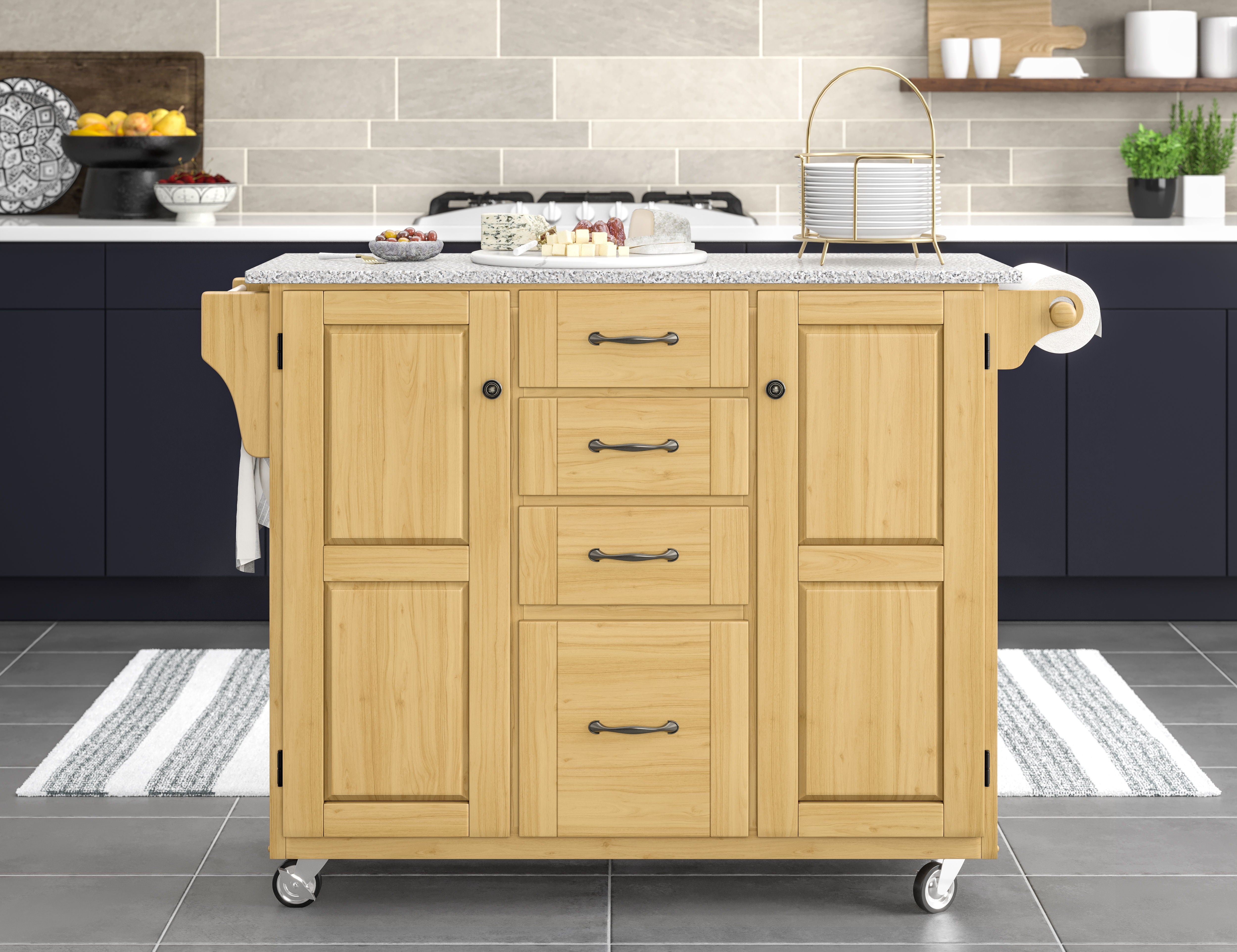 Create-A-Cart - Kitchen Cart - Pepper Granite Top - Premium Islands & Carts from Homestyles - Just $1372.48! Shop now at brett interiors