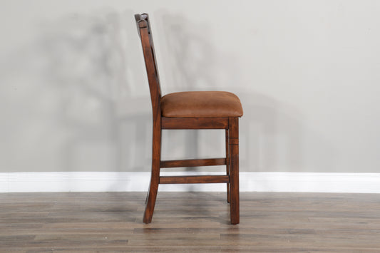 Santa Fe - Double Crossback Barstool - Dark Brown - Premium Bar Height (28"-30") from Sunny Designs - Just $223! Shop now at brett interiors
