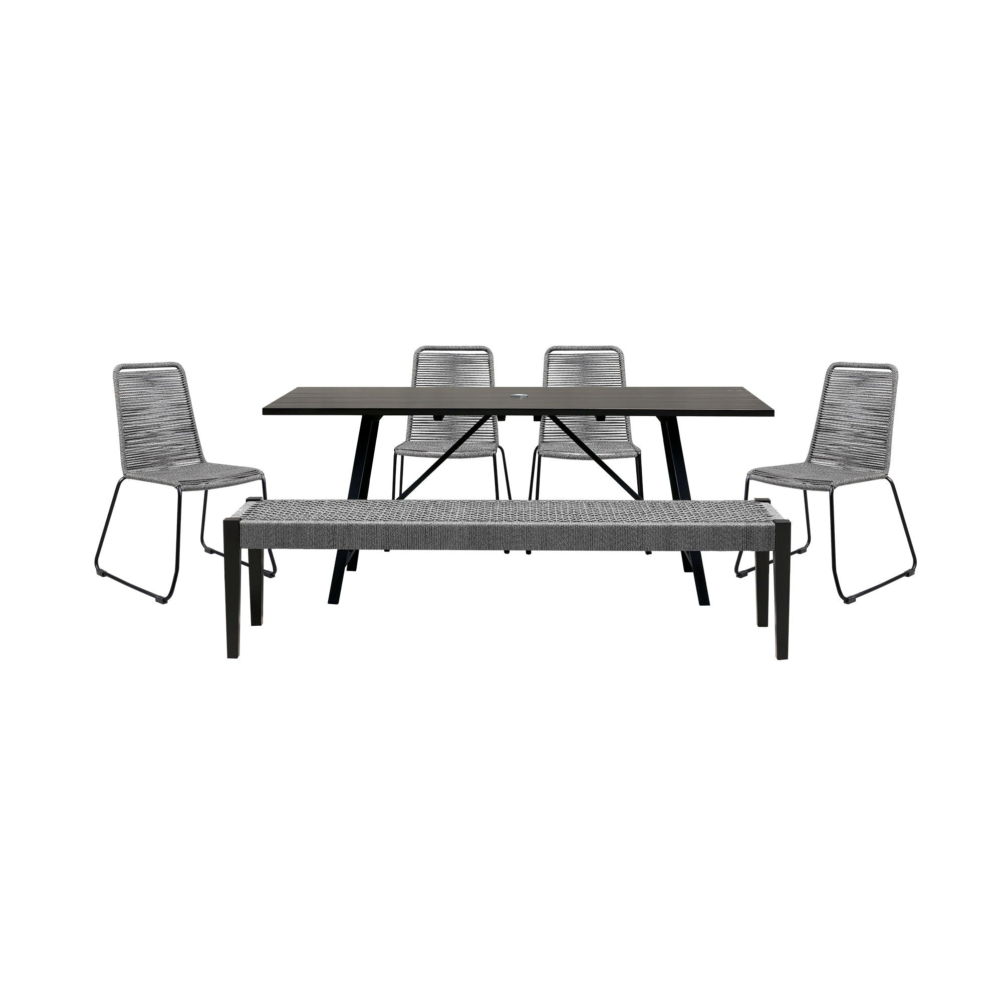Frinton And Shasta And Camino - Outdoor Dining Set - Premium 5 Piece Outdoor Sets from Armen Living - Just $3227.50! Shop now at brett interiors