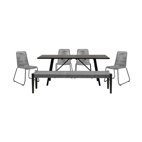 Frinton And Shasta And Camino - Outdoor Dining Set - Premium 5 Piece Outdoor Sets from Armen Living - Just $3227.50! Shop now at brett interiors