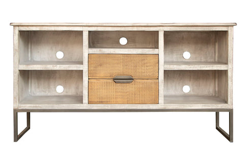 Mita - TV Stand / Console - Honey Brown / Light Gray - Premium TV Stands from International Furniture Direct - Just $837.50! Shop now at brett interiors