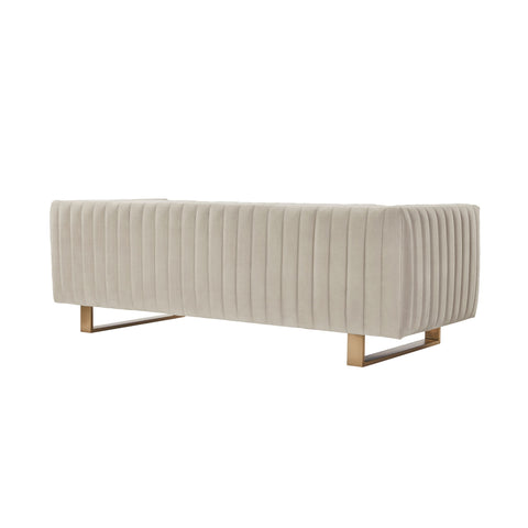 Delilah - Velvet Square Arm Sofa - Premium Stationary Sofas from Armen Living - Just $1517.50! Shop now at brett interiors
