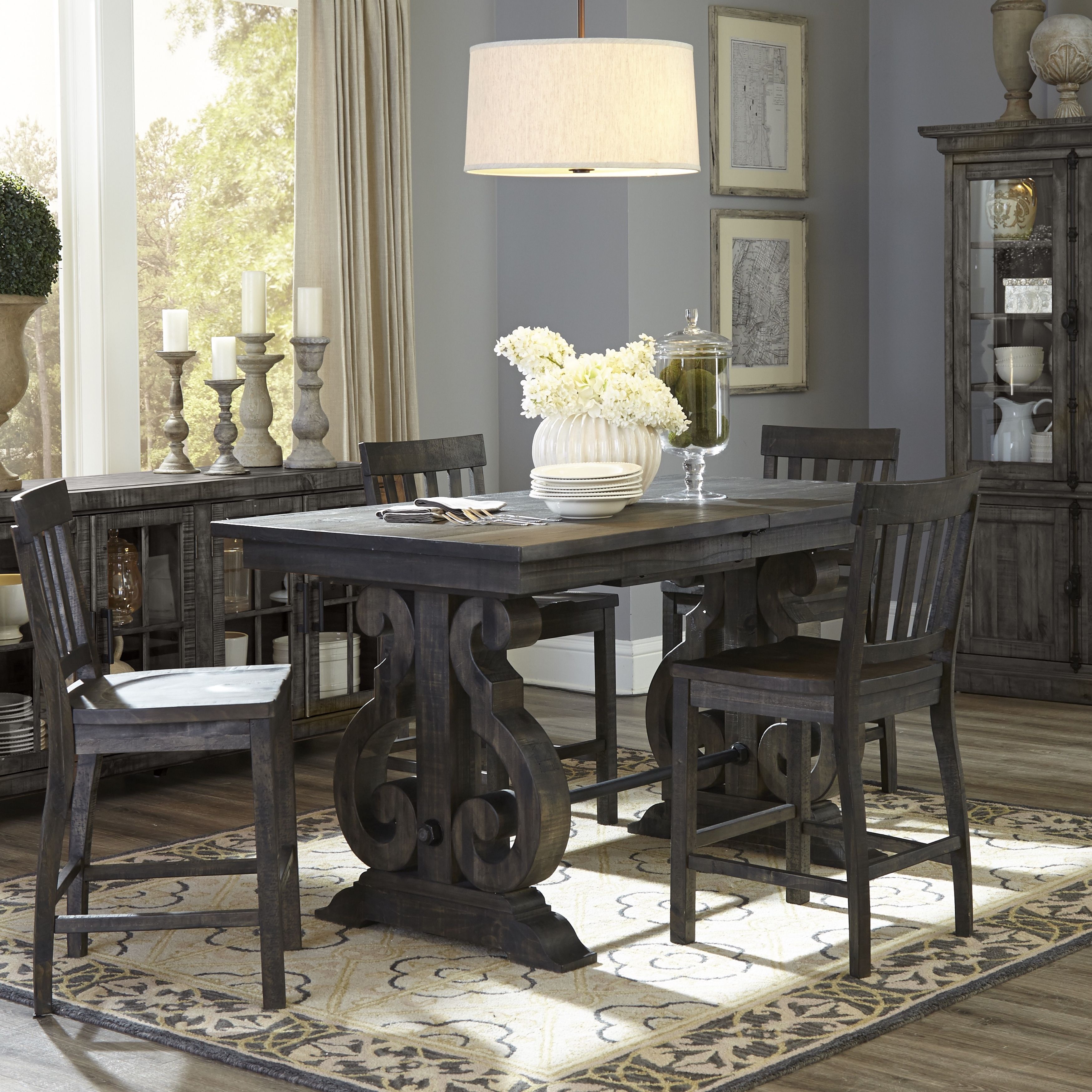 Bellamy - Rectangular Counter Height Table - Peppercorn - Premium Counter Tables from Magnussen Furniture - Just $1918! Shop now at brett interiors