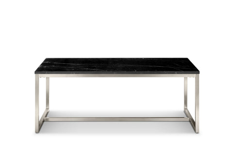 Kira - Rectangular Cocktail Table - Black Marble And Brushed Nickel - Premium Cocktail Tables from Magnussen Furniture - Just $699! Shop now at brett interiors