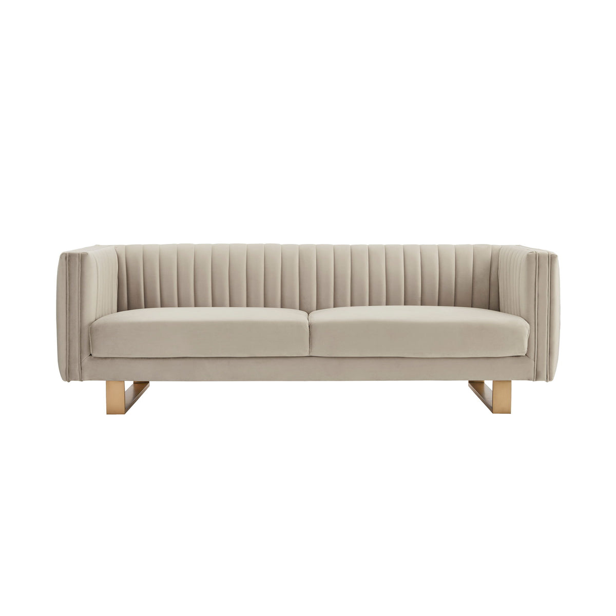 Delilah - Velvet Square Arm Sofa - Premium Stationary Sofas from Armen Living - Just $1517.50! Shop now at brett interiors