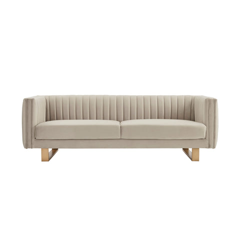 Delilah - Velvet Square Arm Sofa - Premium Stationary Sofas from Armen Living - Just $1517.50! Shop now at brett interiors
