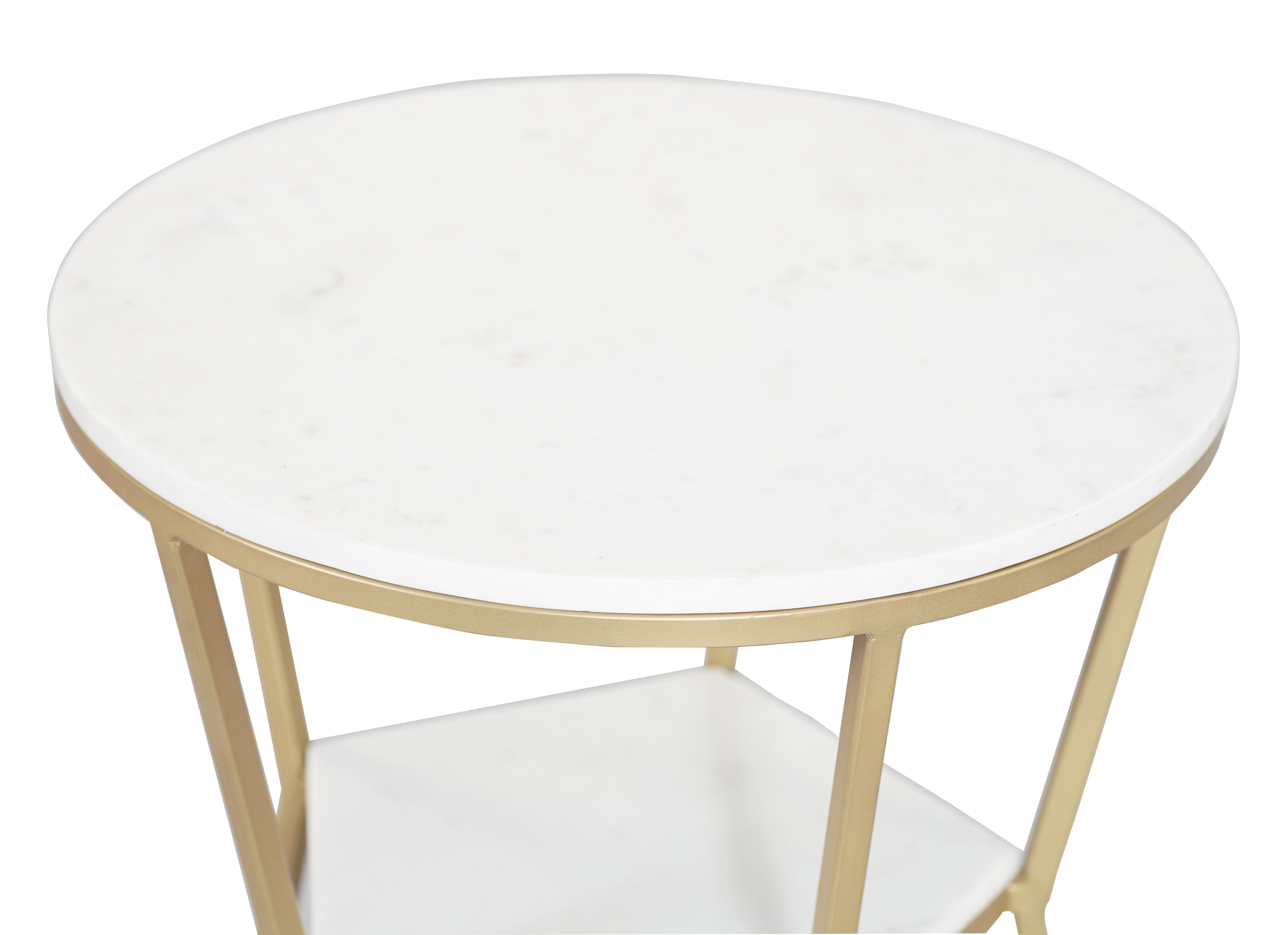 Mina - Accent Table - Marigold White / Gold - Premium Accent Tables from Coast2Coast Home - Just $907.50! Shop now at brett interiors