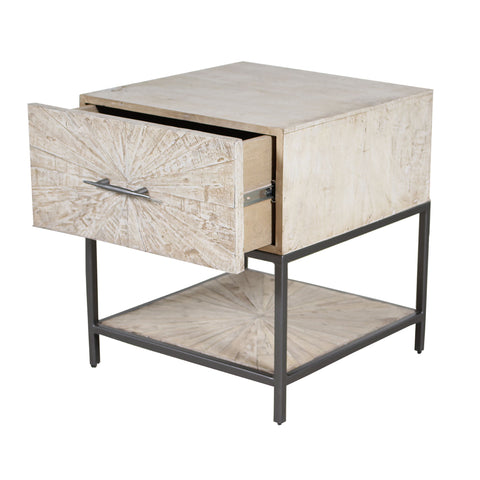 Crossings Monaco - End Table - Weathered Blanc - Premium End Tables from Parker House - Just $397.50! Shop now at brett interiors