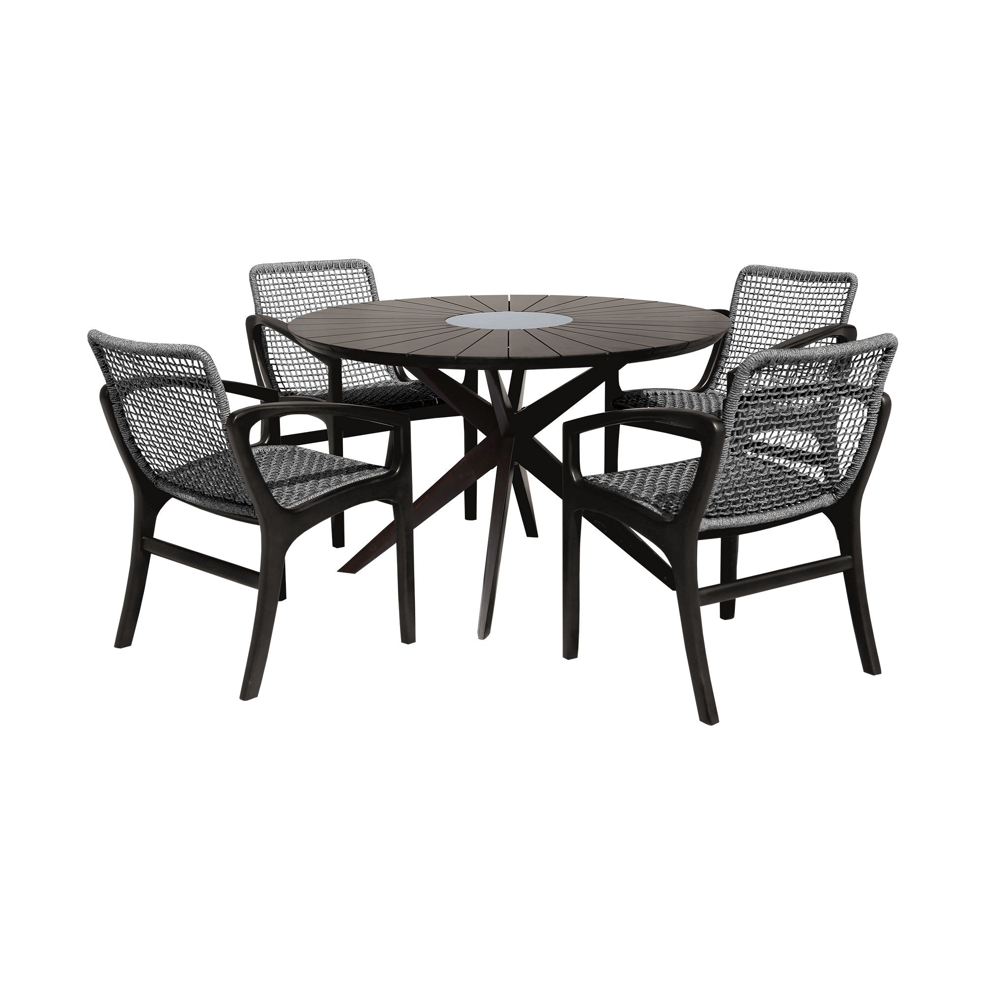 Sachi And Beckham - 5 Piece Dining Set - Premium 5 Piece Outdoor Sets from Armen Living - Just $3760! Shop now at brett interiors