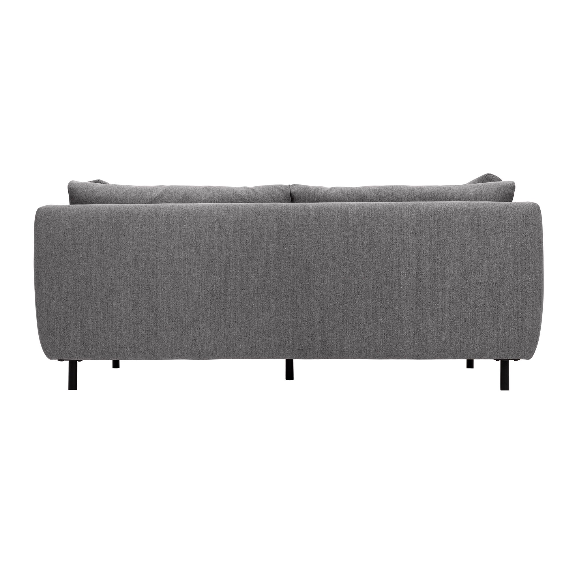 Serenity - 79" Fabric Sofa With Black Metal Legs - Premium Stationary Sofas from Armen Living - Just $1752.50! Shop now at brett interiors
