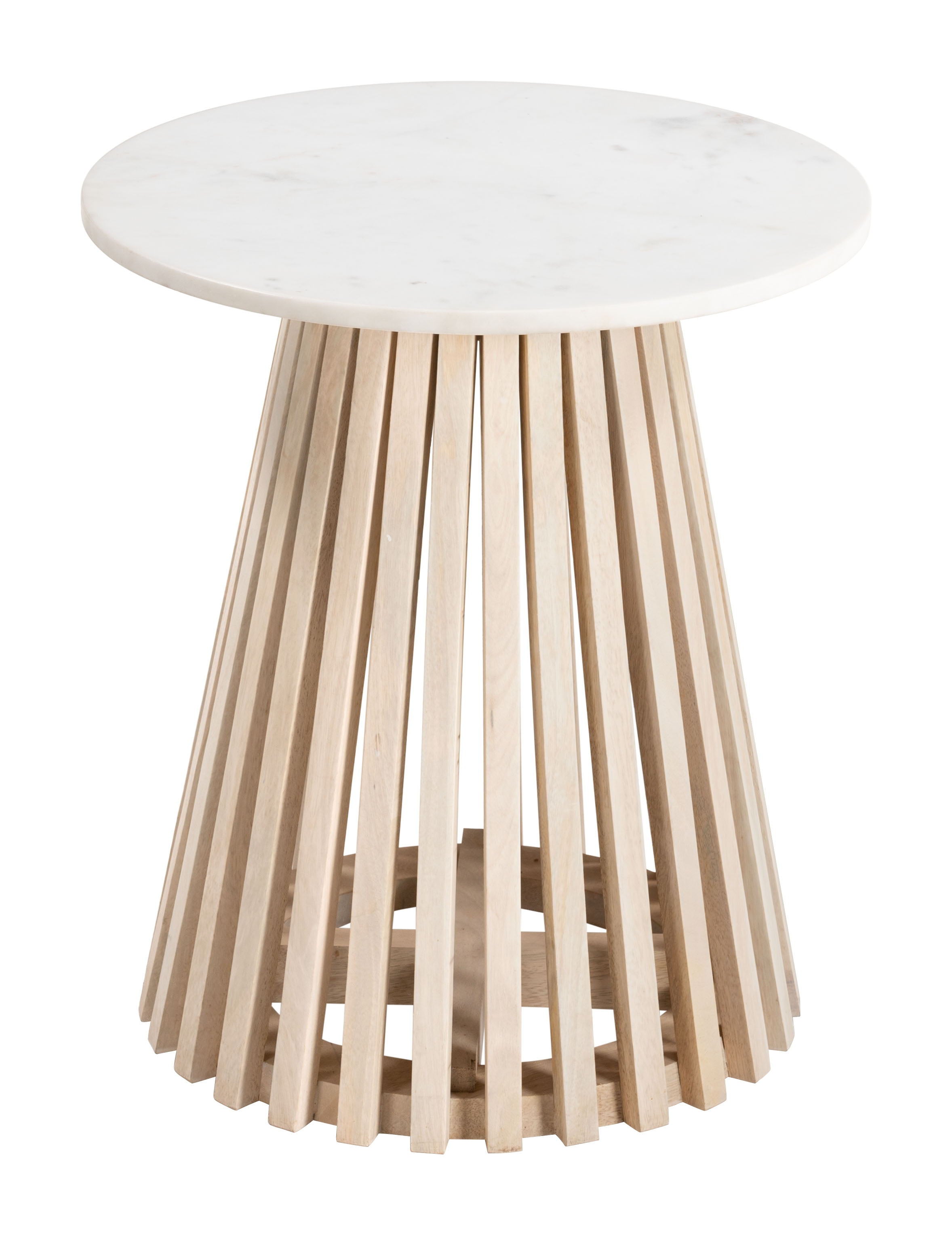 Mazara - Side Table - White / Natural - Premium Side Tables from Zuo Modern - Just $650! Shop now at brett interiors