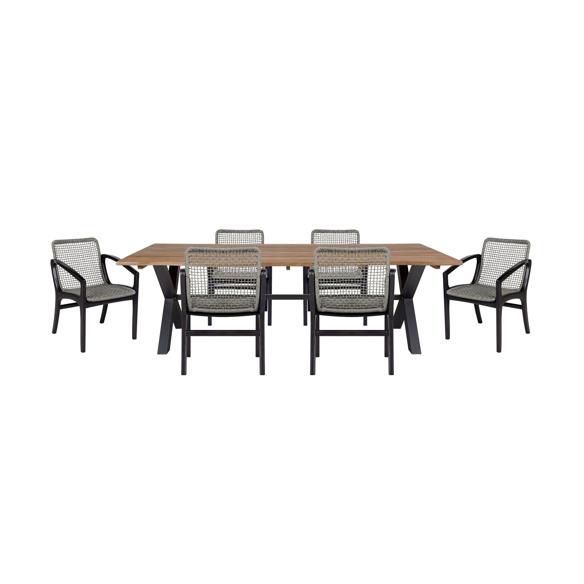 Glendora Beckham - Outdoor Patio Live Edge Dining Set - Premium 5 Piece Outdoor Sets from Armen Living - Just $4635! Shop now at brett interiors