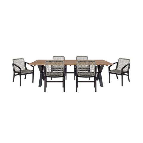 Glendora Beckham - Outdoor Patio Live Edge Dining Set - Premium 5 Piece Outdoor Sets from Armen Living - Just $4635! Shop now at brett interiors
