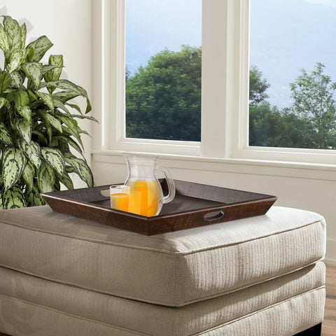 Homestead - Ottoman Tray - Dark Brown - Premium Trays from Sunny Designs - Just $140! Shop now at brett interiors