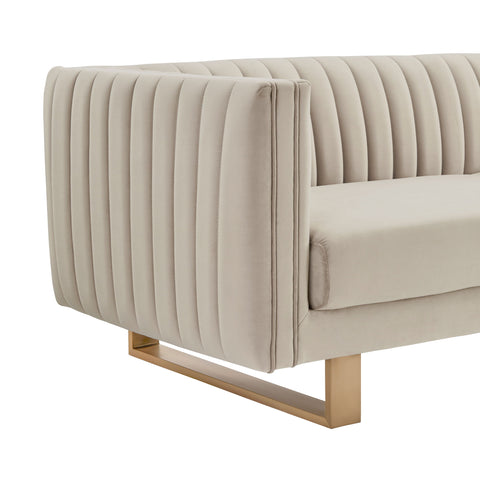 Delilah - Velvet Square Arm Sofa - Premium Stationary Sofas from Armen Living - Just $1517.50! Shop now at brett interiors