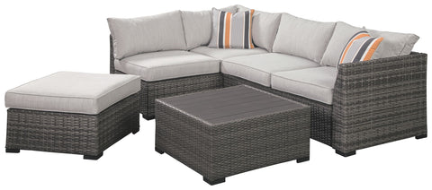Cherry Point - Gray - 4 Pc. - Lounge Set - Premium 4 Piece Outdoor Sets from Ashley Furniture - Just $1741.88! Shop now at brett interiors
