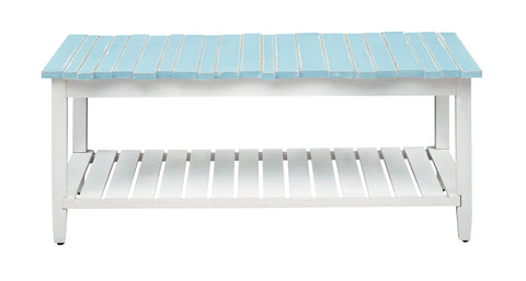 Boardwalk - Cocktail Table - White / Blueish Green - Premium Cocktail Tables from Coast2Coast Home - Just $1155! Shop now at brett interiors