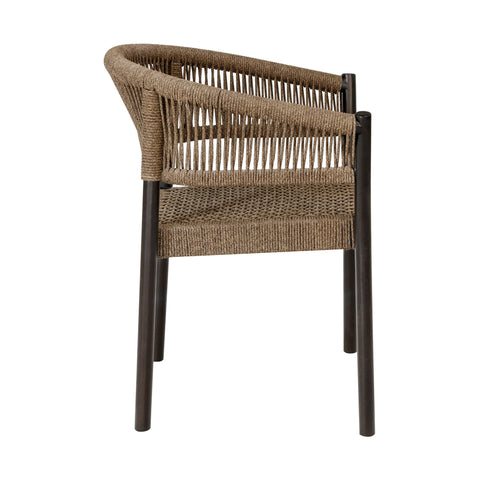Doris - Outdoor Patio Dining Chair (Set of 2) - Dark Eucalyptus / Truffle - Premium Chair Sets from Armen Living - Just $900! Shop now at brett interiors