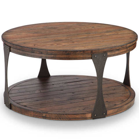 Montgomery - Industrial Round Table - Premium End Tables from Magnussen Furniture - Just $500! Shop now at brett interiors
