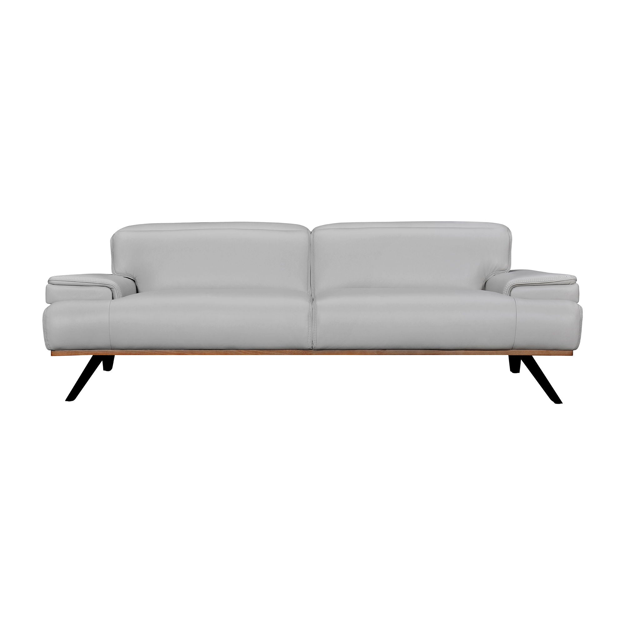 Prato - Leather Sofa - Dove Gray - Premium Stationary Sofas from Armen Living - Just $5147.50! Shop now at brett interiors