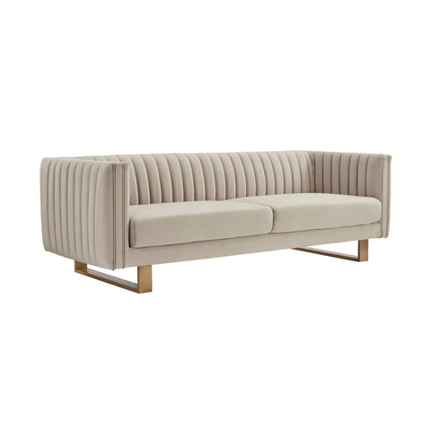 Delilah - Velvet Square Arm Sofa - Premium Stationary Sofas from Armen Living - Just $1517.50! Shop now at brett interiors