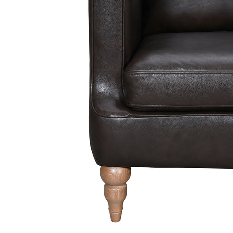 Vincenza - 85" Leather Sofa - Premium Stationary Sofas from Armen Living - Just $3940! Shop now at brett interiors