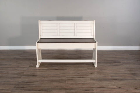 Carriage House - Counter Height Breakfast Nook Set - White / Dark Brown - Premium 4 Piece Dining Room Sets from Sunny Designs - Just $1778! Shop now at brett interiors