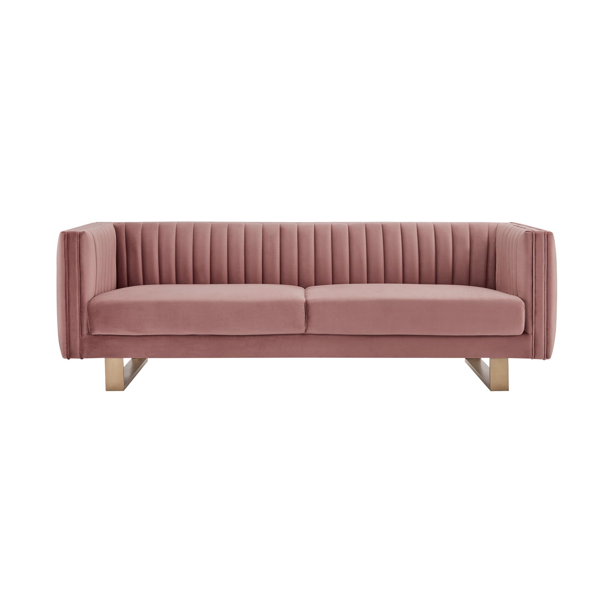 Delilah - Velvet Square Arm Sofa - Premium Stationary Sofas from Armen Living - Just $1517.50! Shop now at brett interiors