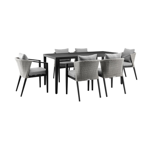 Palma - Outdoor Patio Dining Table Set With Cushions - Premium 7 Piece Outdoor Sets from Armen Living - Just $4292.50! Shop now at brett interiors