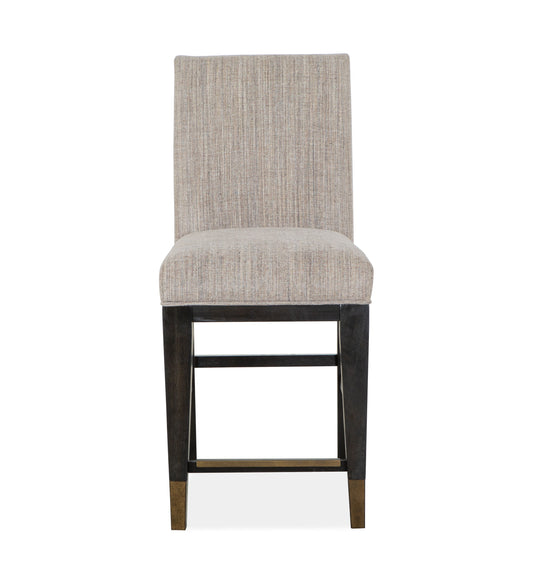 Ryker - Counter Chair With Upholstered Seat And Back (Set of 2) - Nocturn Black - Premium Chair Sets from Magnussen Furniture - Just $790! Shop now at brett interiors