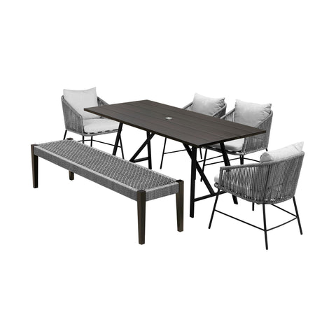 Frinton And Calica And Camino - Outdoor Dining Set - Premium 5 Piece Outdoor Sets from Armen Living - Just $4292.50! Shop now at brett interiors