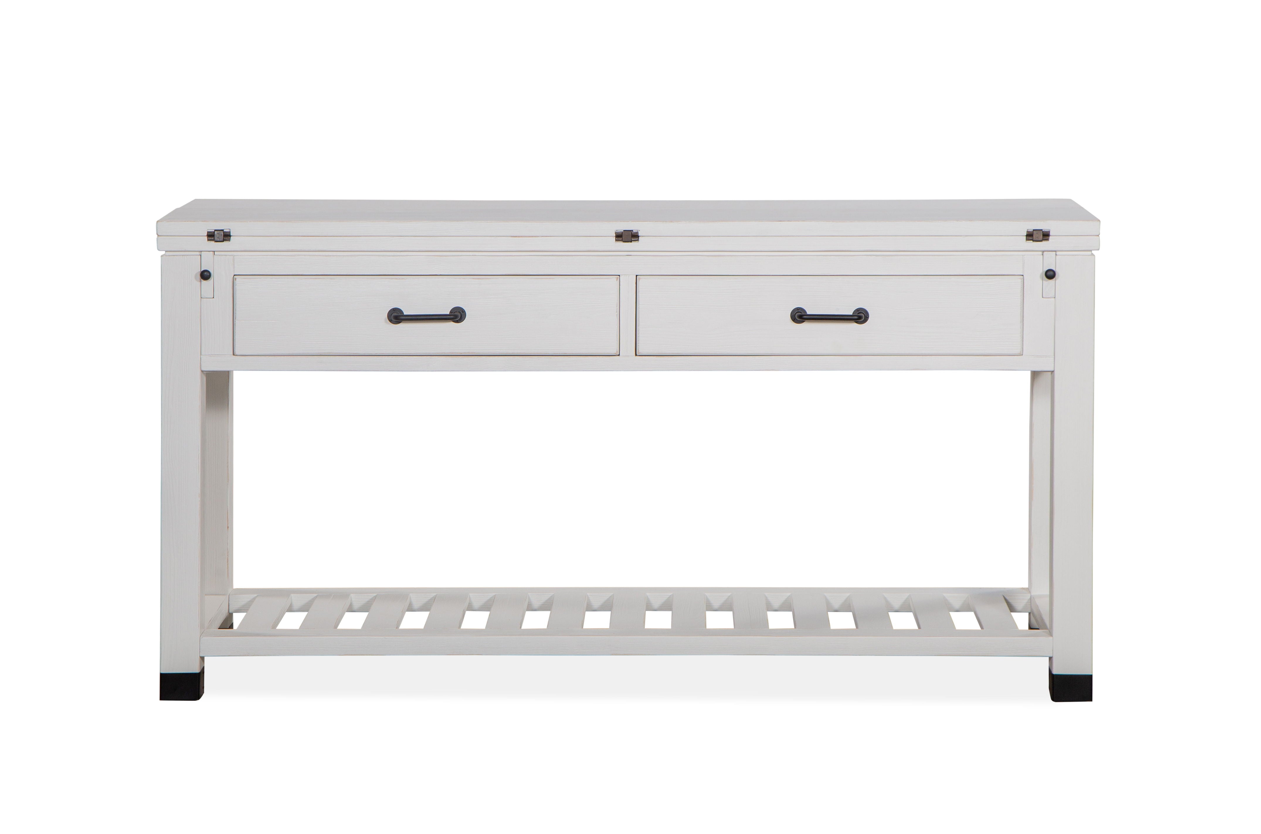 Harper Springs - Flip Top Sofa Table - Silo White - Premium Sofa Tables from Magnussen Furniture - Just $875! Shop now at brett interiors