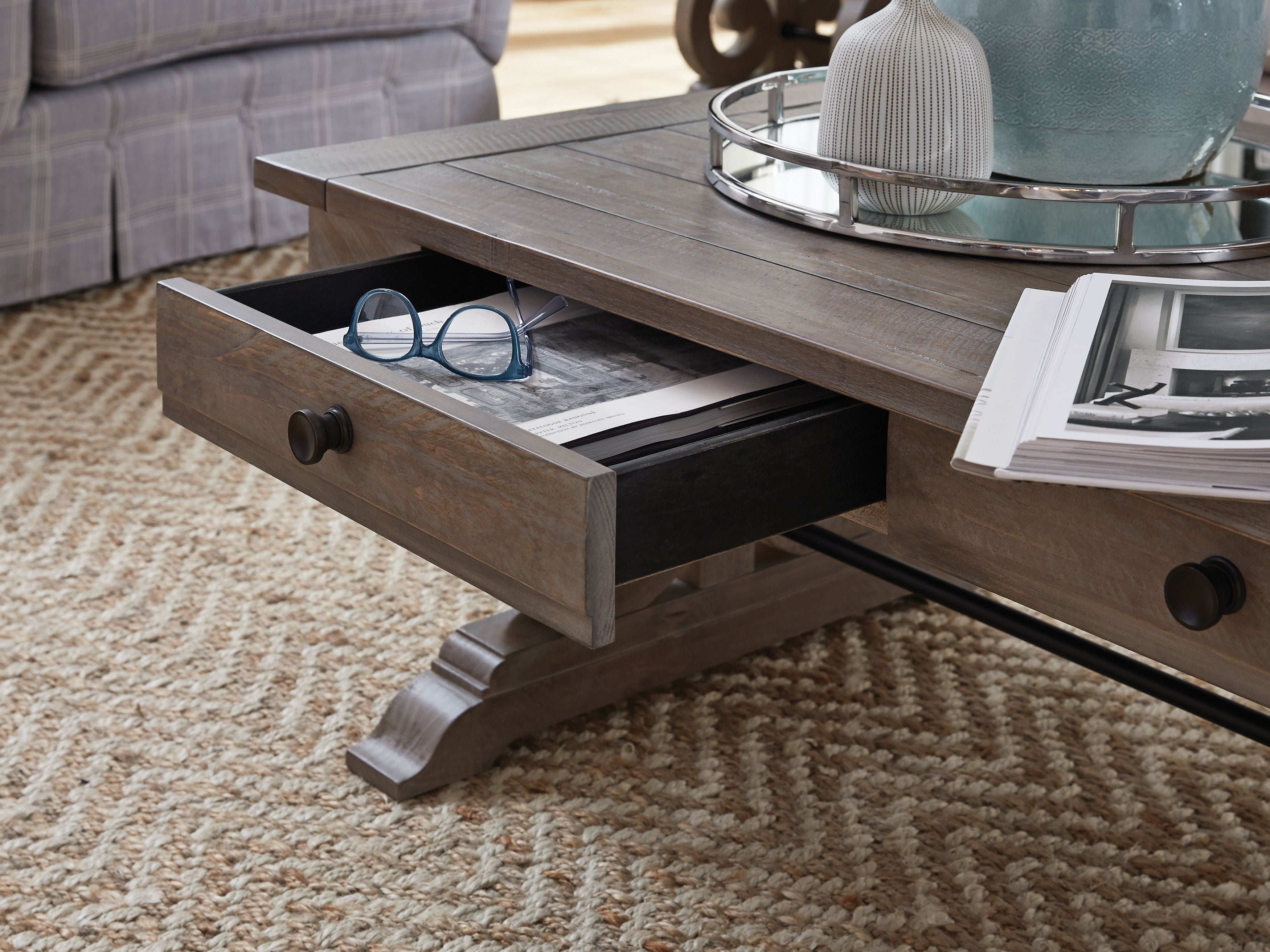 Tinley Park - Rectangular Cocktail Table - Dove Tail Grey - Premium Cocktail Tables from Magnussen Furniture - Just $799! Shop now at brett interiors