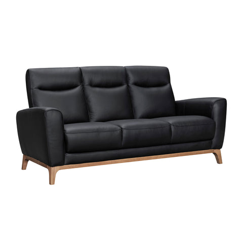 Greyson - 83" Leather Sofa - Premium Stationary Sofas from Armen Living - Just $3270! Shop now at brett interiors
