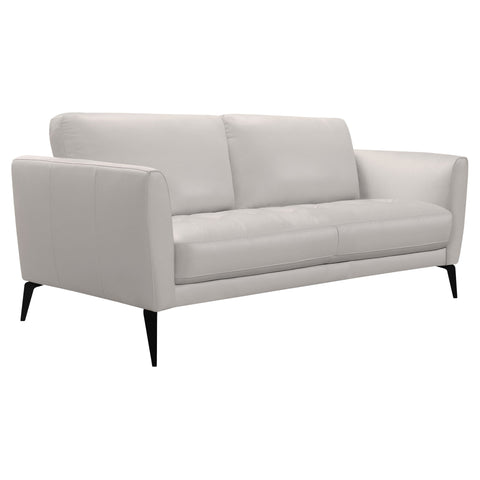 Hope - Contemporary Sofa Genuine Leather - Dove Gray / Black - Premium Stationary Sofas from Armen Living - Just $2910! Shop now at brett interiors