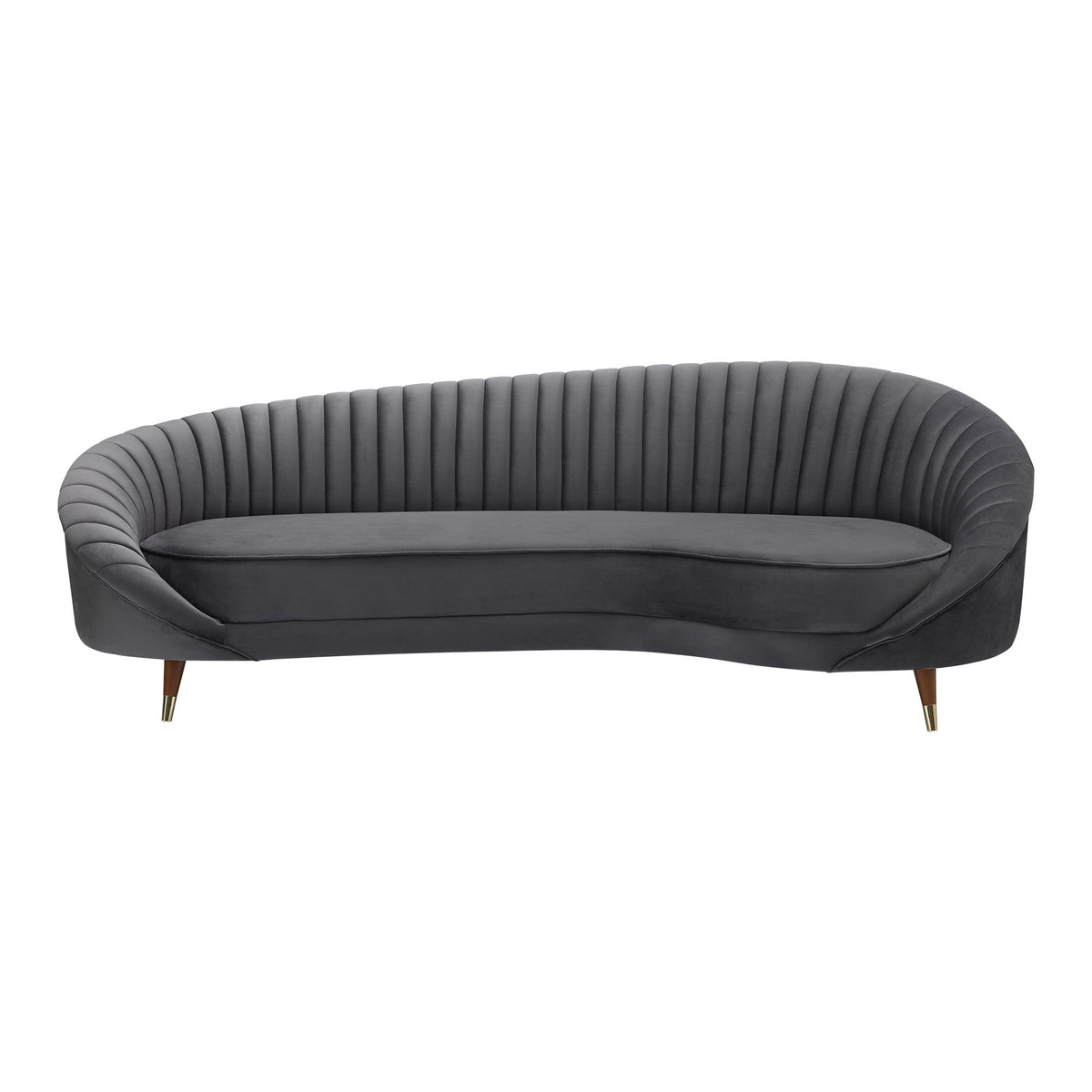 Karisma - Curved Velvet Sofa - Premium Stationary Sofas from Armen Living - Just $1965! Shop now at brett interiors