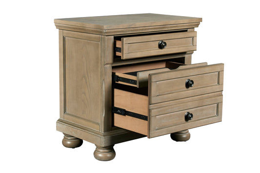 Allegra - Nightstand - Pewter - Premium Accent Nightstands from New Classic - Just $400! Shop now at brett interiors