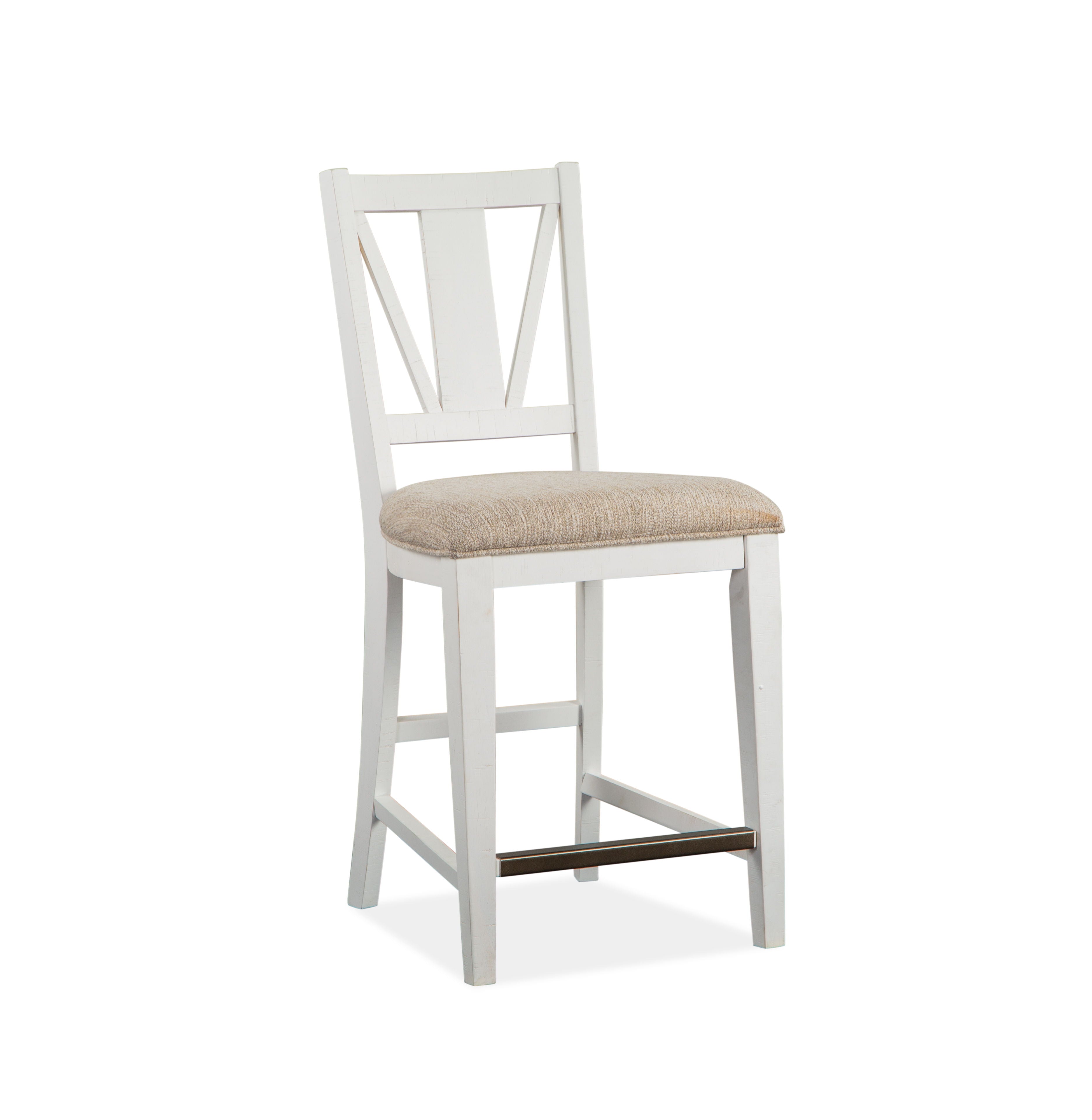 Heron Cove - Counter Chair With Upholstered Seat (Set of 2) - Chalk White - Premium Chair Sets from Magnussen Furniture - Just $605! Shop now at brett interiors