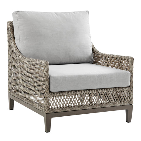 Grenada - 4 Piece Outdoor Wicker Conversation Set - Gray - Premium 4 Piece Outdoor Sets from Armen Living - Just $5980! Shop now at brett interiors