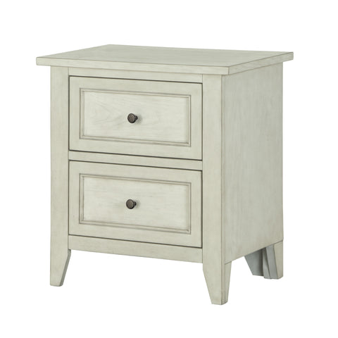 Raelynn - 2 Drawer Nightstand - Weathered White - Premium Accent Nightstands from Magnussen Furniture - Just $500! Shop now at brett interiors