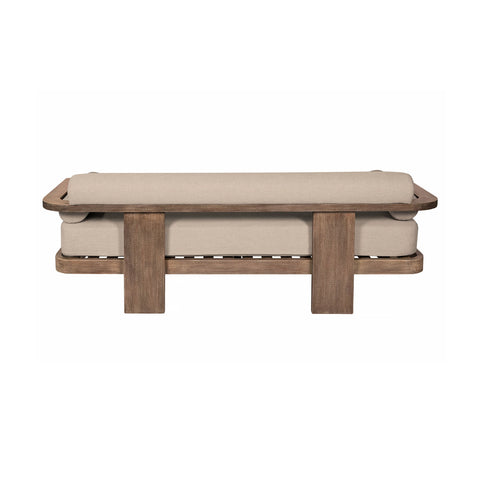 Relic - Outdoor Patio Sofa - Weathered Eucalyptus / Taupe - Premium Sofas from Armen Living - Just $2395! Shop now at brett interiors
