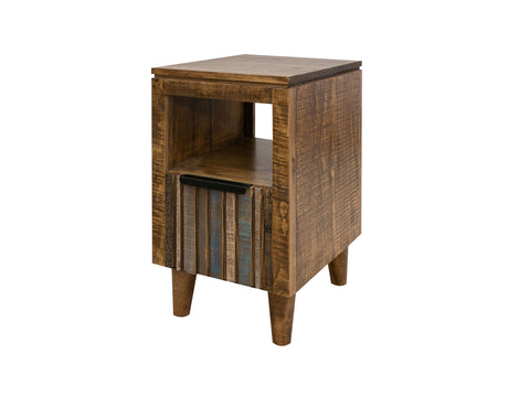 Tiza - Chairside Table - Peanut Brown - Premium Chair Side Tables from International Furniture Direct - Just $337.50! Shop now at brett interiors